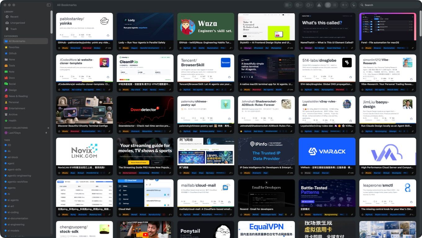 Seahorse all-bookmarks grid